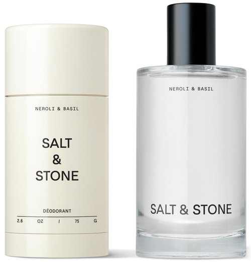 Salt & Stone Signature Scent Duo Set - 48-Hour Aluminum-Free Deodorant & Hydrating Body Mist | Neroli & Basil