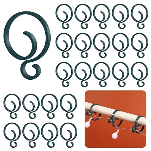 Christmas Light Clips for Banister - Green, 30 Pack Holiday Garland Hooks