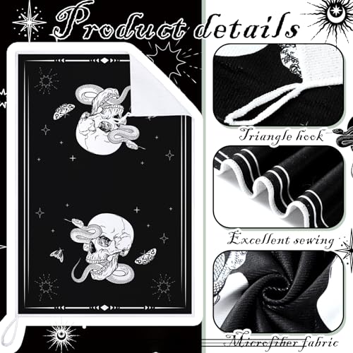 Halloween Skeleton Kitchen Towels - Black Skull Kiss Variation, 6 Pack