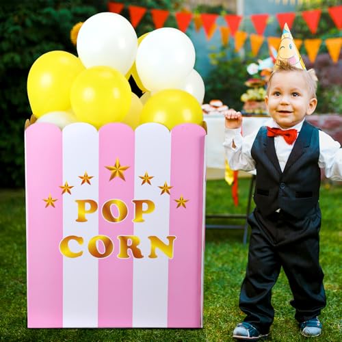 Halloween Giant Popcorn Balloon Box Decoration - Cute Style, 31.5 Inch