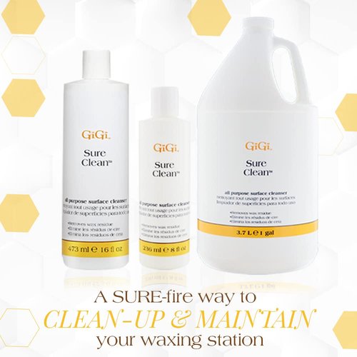 GIGI Sure Clean Wax Remover – All-Purpose Surface Cleaner for Wax Residue Removal, 8 fl oz