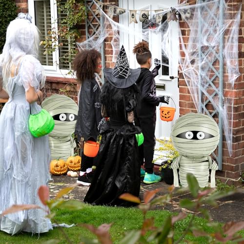 Large Mummy Foil Balloons Halloween Party Decorations - 6 Pack