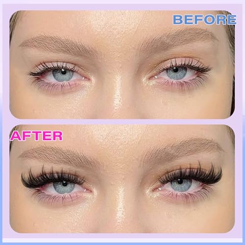 F-Spiky Lash Clusters Wispy False Eyelash Extensions 10-18mm Natural Look 144Pcs