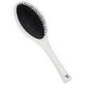 The Hair Shop Beige Loop Brush - Professional Ergonomic Detangler for Human & Synthetic Hair Extensions | Light Grey
