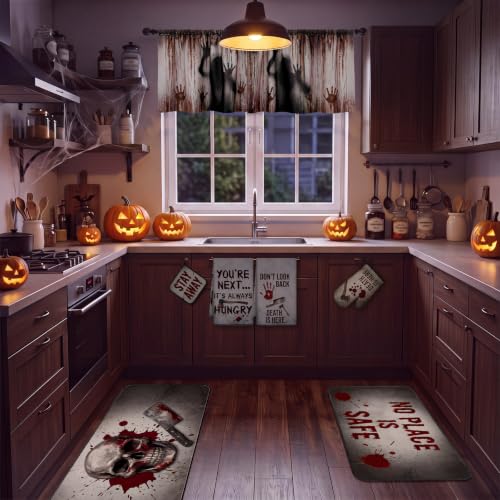 Halloween Kitchen Decor Set - Bloody Spooky Theme, 16 Pieces