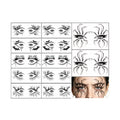Halloween Eye Shadow Temporary Tattoos Black2 Spider Web Face Stickers for Women Men