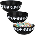 Ghost Halloween Candy Bowl Set - Plastic Large Trick or Treat Bowls, 3 Pieces