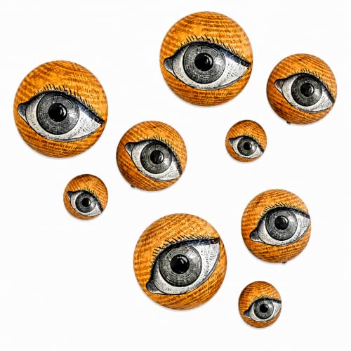 Halloween Eyeball Decorations - 9 Pc Spooky Foam Orbs for Party & Home Decor