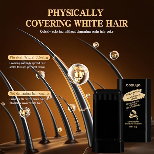 Temporary Hair Color Stick Brownish Black with Variation of 1 Pack