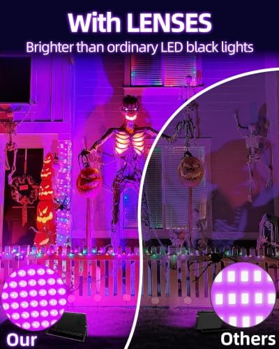 200W Black Light for Glow Party - Waterproof UV LED Floodlight 2 Pack