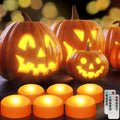 6-Pack LED Pumpkin Lights Halloween Jack-O'-Lantern Decoration with Remote & Manual Control