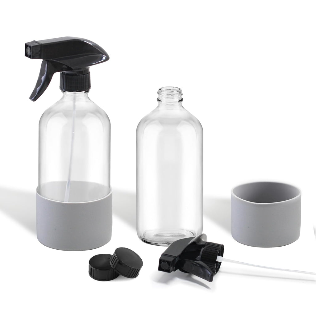 YOCASII 2PCS 500ml Glass Spray Bottles Set – Refillable spray bottles for Hair, Cleaning & DIY Solutions – Perfect for travel essentials, Home & Garden Use