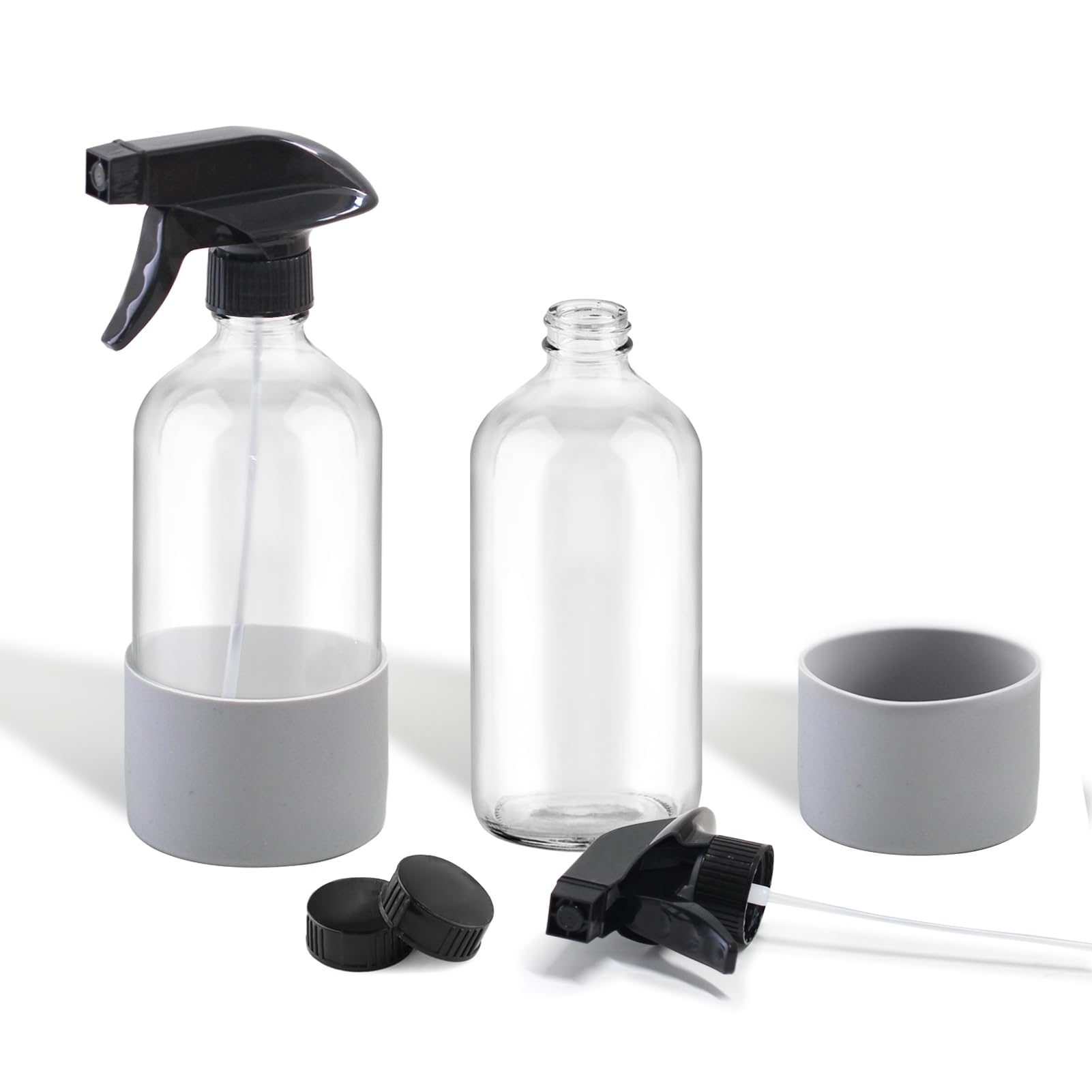 YOCASII 2PCS 500ml Glass Spray Bottles Set – Refillable spray bottles for Hair, Cleaning & DIY Solutions – Perfect for travel essentials, Home & Garden Use