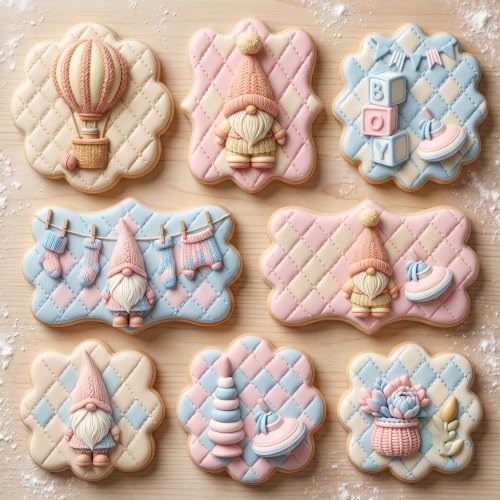 Baby Shower Silicone Gnome Toy Mold Set - Gray | Cake Decorating & Craft Molds
