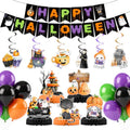 Black Halloween Decorations Outdoor Indoor Party Supplies Boo Banner Balloons