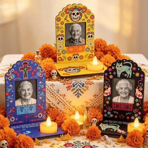 Dia De Los Muertos Decorations Altar Picture Frame Set - 6 pcs