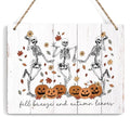 Fall Breeze and Autumn Leaves Wall Art Decor - Rustic Wooden Sign for Fall & Thanksgiving
