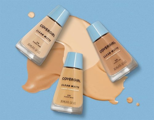 COVERGIRL Clean Matte Liquid Foundation, Deep Golden 570, Pack of 4