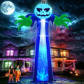 14 Ft Halloween Inflatable Pumpkin Ghost with Rotating LED Light - Outdoor Decor