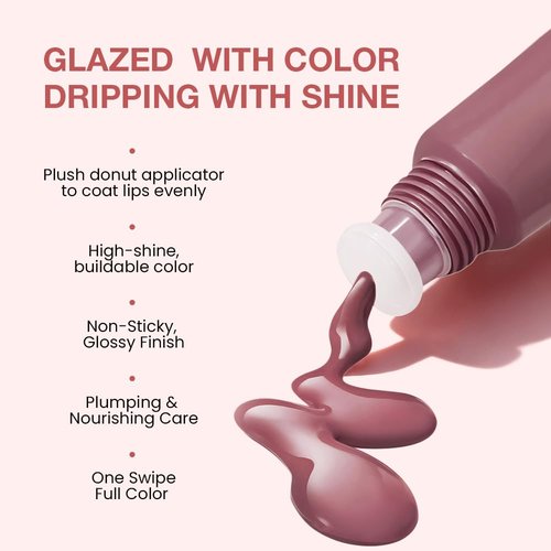 FeiCuiYun Lip Tinted Glowy Balm - Ultra-Hydrating Vegan Lip Serum for Sheer Shine & Softness (Plum)