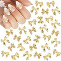 90Pcs Gold Bow Nail Charms for Nail Art & Crafts - 3 Styles
