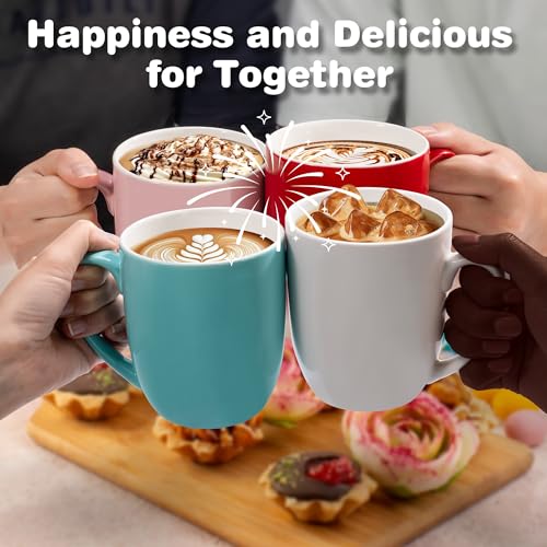 Large Pink Coffee Mug 16oz with Handle - Novelty Tea Cup for Office & Home