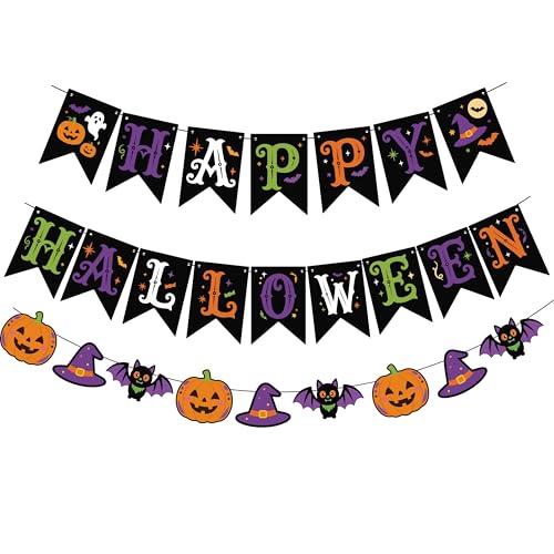 Halloween Banner Spooky Horror Bunting Garland Party Decorations - Variation D