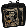 Gothic Skeleton Pot Holders with Pockets - Color B Heat-Resistant Oven Mitts for Kitchen Baking & Cooking