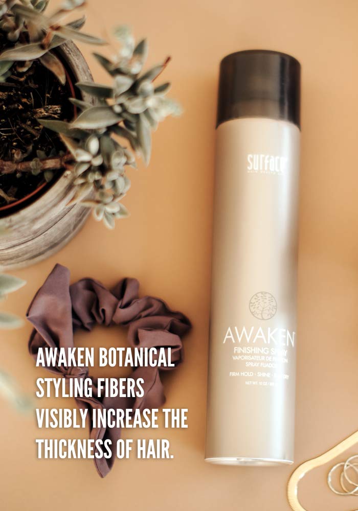 SURFACE Hair Awaken Finishing Spray - Thicken & Revitalize Hair with Firm Hold | Vegan, 10 Fl. Oz.
