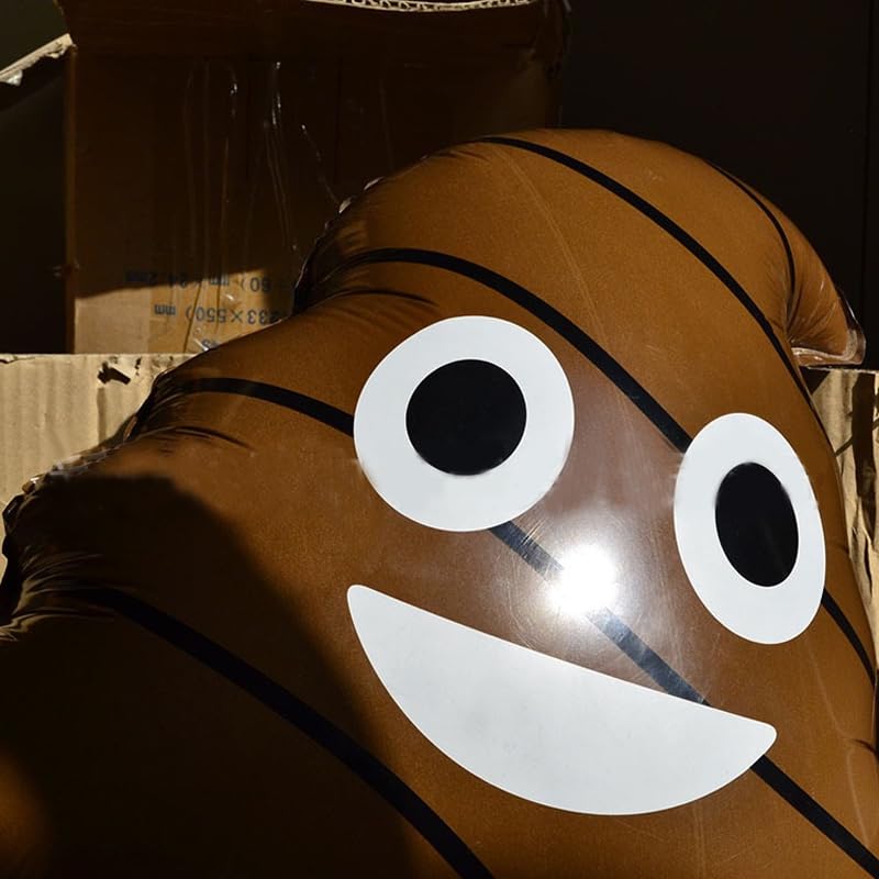 Funny Poop Balloon Set - 5 Foil Helium Prank Decorations for Halloween & Birthdays