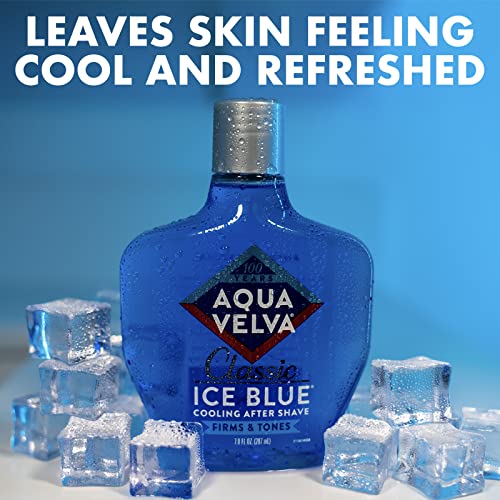 Aqua Velva Ice Blue After Shave for Men - Classic 3.5 Fl Oz Travel Size