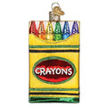 Crayons Glass Blown Christmas Ornament - Handcrafted Holiday Tree Decoration