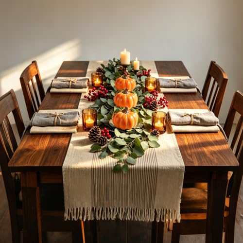 Fall Harvest Pumpkin Decorations Set of 3 - Resin Farmhouse Autumn Decor - Decorative Pumpkins - Variation of Decorative-pumpkins