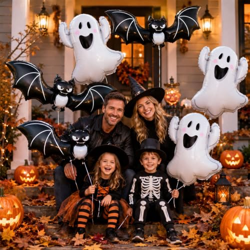 Halloween Ghost Balloons - Ghost Variation, 6 Pack Halloween Decorations