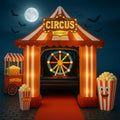 Halloween Carnival Trunk or Treat Car Decorations Kit - Inflatable with LEDs, 8.6FT, Outdoor Halloween Party Supplies, Carnival Variation