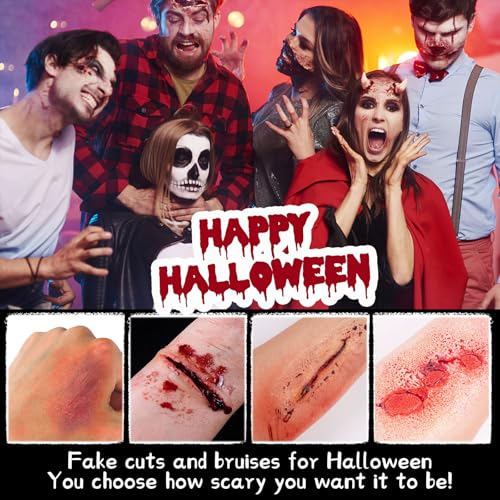 Halloween Special Effects SFX Makeup Kit with Liquid Latex, Fake Blood & Sponges