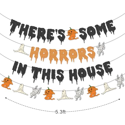 Halloween Horror House Banner Funny Ghost Pumpkin Decor for Party