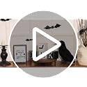 Halloween Table Decorations 4-Pack Farmhouse Ghost Sign Set - Indoor Tiered Tray Decor