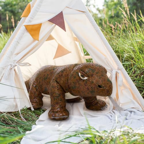 Komodo Dragon Plush Pillow - Realistic 32" Stuffed Animal Toy for Kids - Cool Monitor Variation