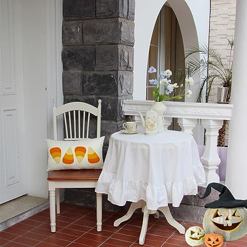 Halloween Candy Corn Throw Pillow Cover 12x20 Inch Orange Home Decor