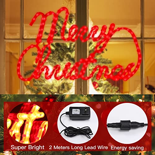 24 Inch 180LED Christmas Window Silhouette Lights - Double Side Holiday Decor - Merry Christmas Variation of THIS listing