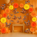 Day of the Dead Paper Flower & Butterfly Decorations - 24 Pcs