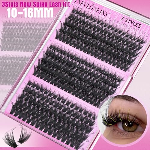 Wispy Lash Clusters C - Spiky Eyelash Extensions 10-16mm 3 Styles - DIY False Eyelash Clusters
