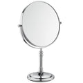 Gecious Silver Makeup Mirror 1X/10X Free Standing 8 Inches 360 Swivel Dual-Sided Tabletop Makeup Mirror, Metal