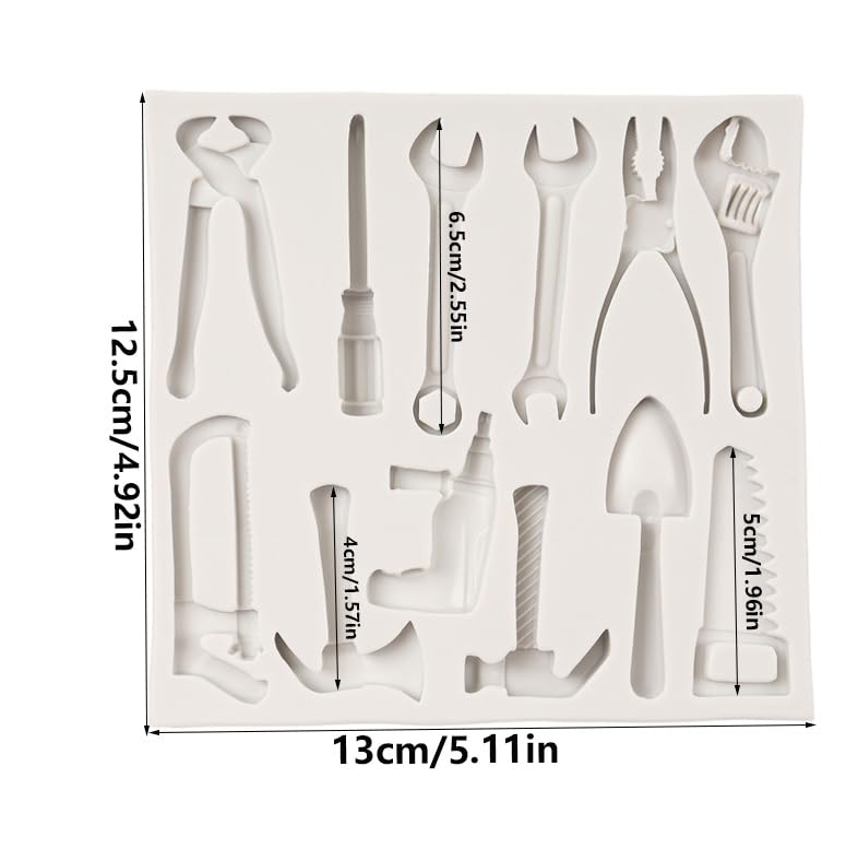 Construction Tools Silicone Fondant Mold Hand Tools Set - Style A