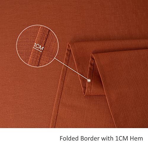 Maxmill Rectangular Water-Resistant Tablecloth 60x104 Inch Rust - Spillproof & Wrinkle-Free