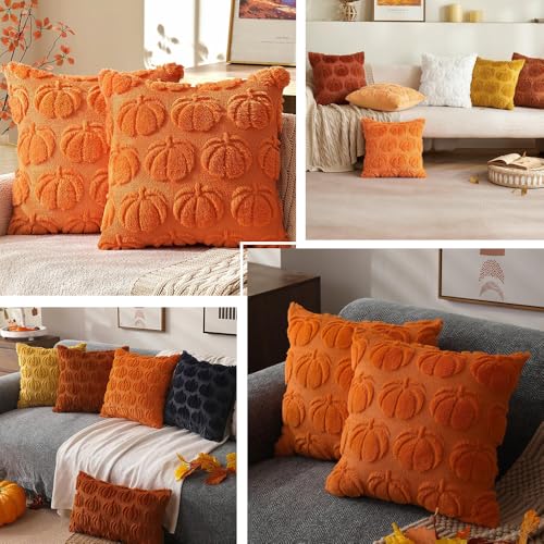 Autumn Pumpkin Cushions Set - Halloween & Thanksgiving Decor 45x45 cm