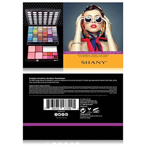 Glamour Girl Makeup Set with Eyeshadow Palette, Blush, Lip Gloss & Mirror - Variation GLAMOUR