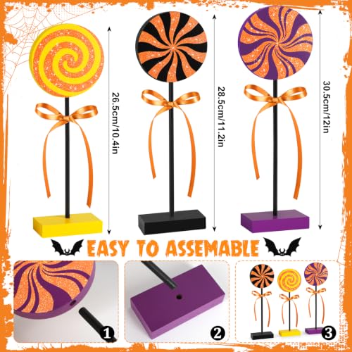 Halloween Wooden Candy Sign Set - Shiny H.Shiny Variation, 3 Pieces