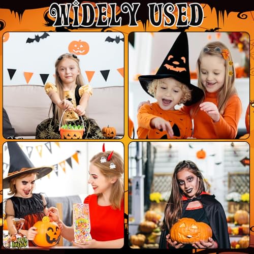 Halloween Claw Clips Set - Spooky Pumpkin Ghost Spider Web Hair Accessories for Kids